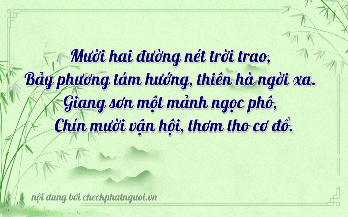 Bài thơ ý nghĩa cho <b>biển số 22A-12789</b> tại website checkphatnguoi.vn