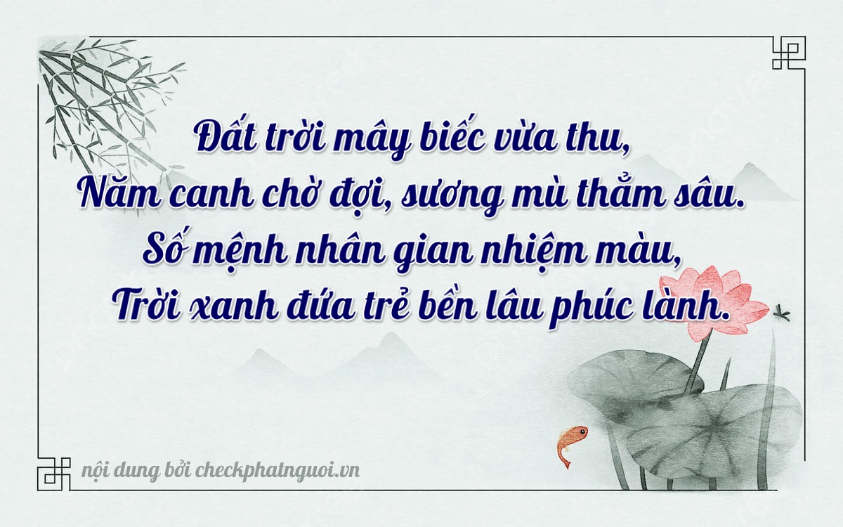 Bài thơ ý nghĩa cho <b>biển số 22A-14053</b> tại website checkphatnguoi.vn