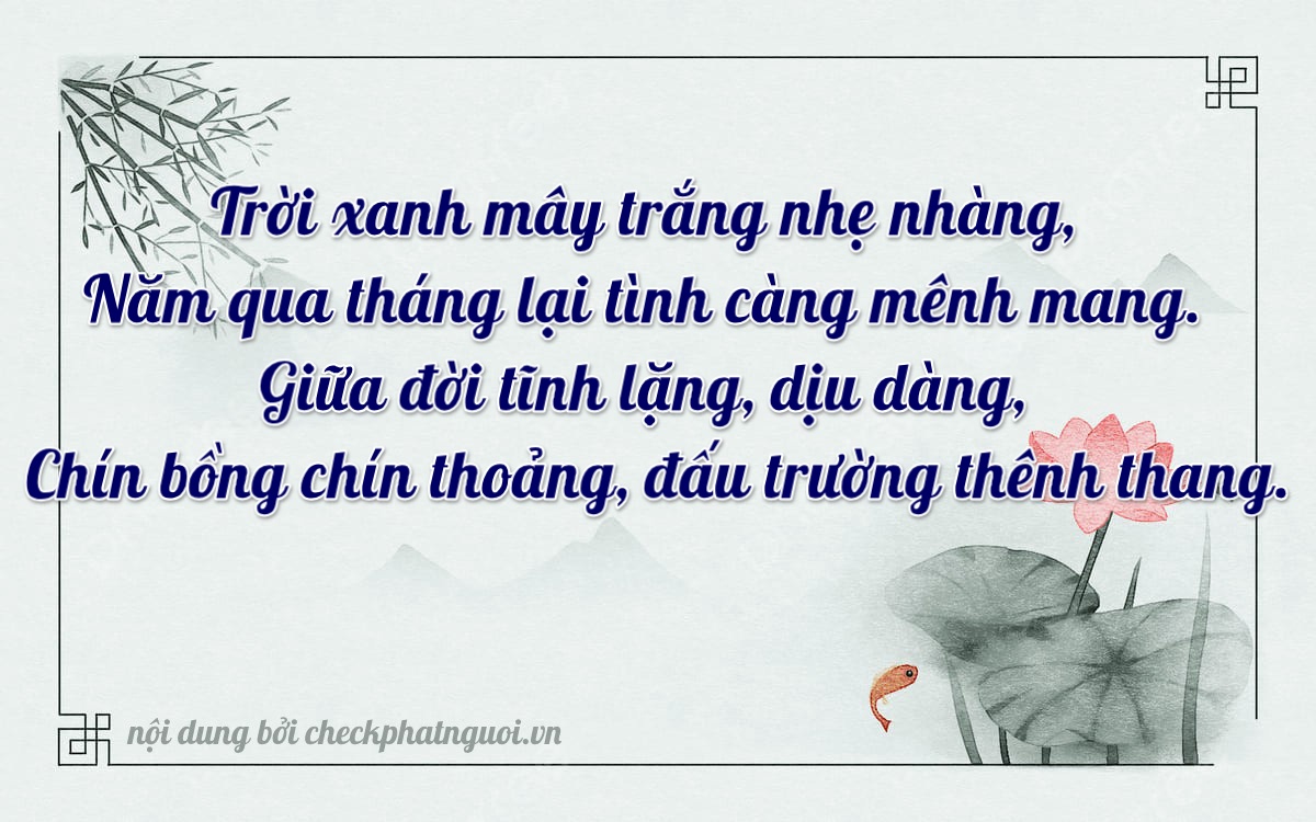 Bài thơ ý nghĩa cho <b>biển số 22A-15995</b> tại website checkphatnguoi.vn