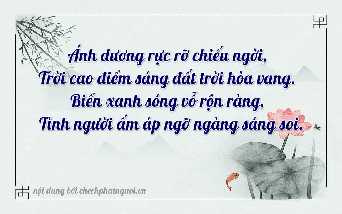 Bài thơ ý nghĩa cho <b>biển số 22A-16594</b> tại website checkphatnguoi.vn