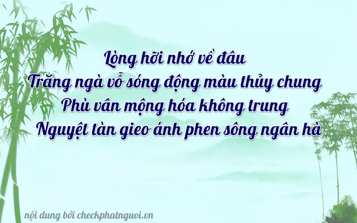 Bài thơ ý nghĩa cho <b>biển số 22A-24927</b> tại website checkphatnguoi.vn