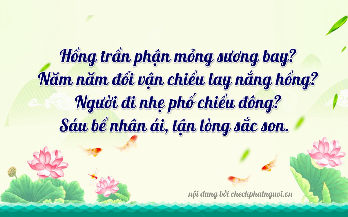 Bài thơ ý nghĩa cho <b>biển số 22A-25256</b> tại website checkphatnguoi.vn