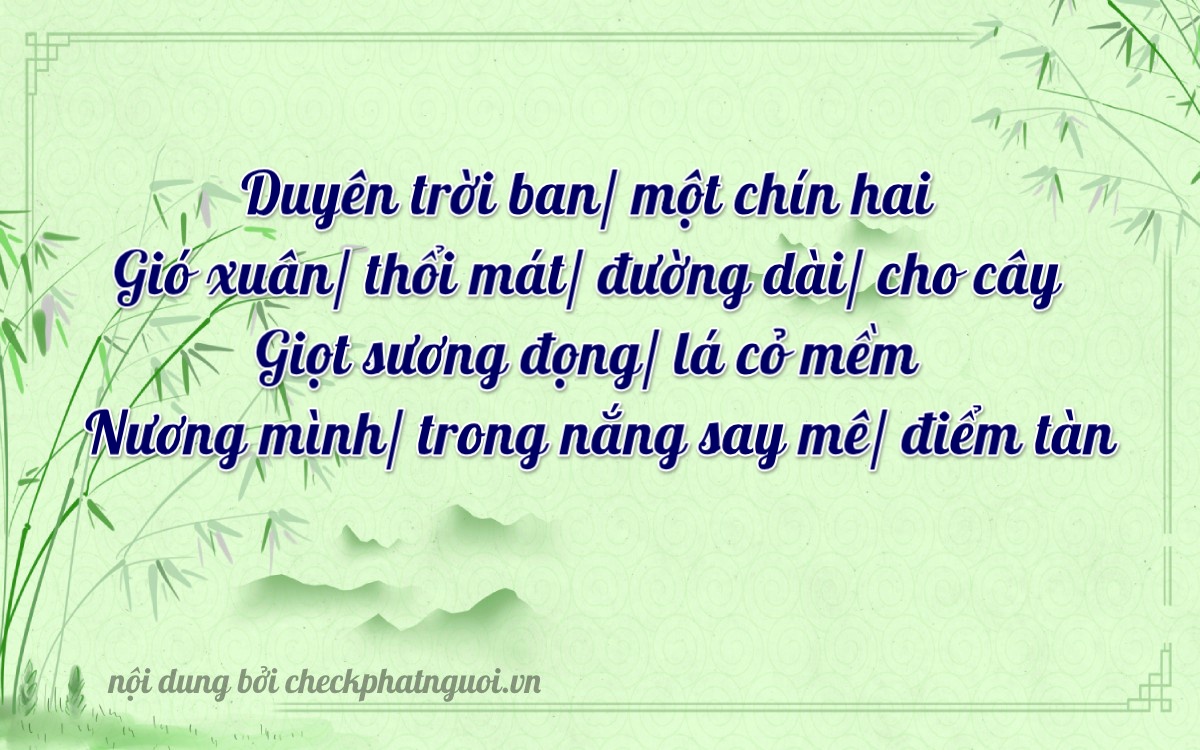 Bài thơ ý nghĩa cho <b>biển số 22A-26109</b> tại website checkphatnguoi.vn