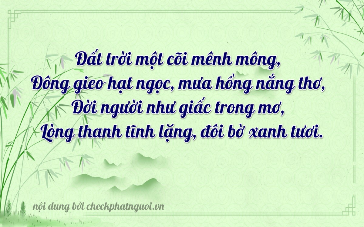 Bài thơ ý nghĩa cho <b>biển số 22A-28020</b> tại website checkphatnguoi.vn