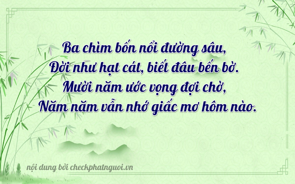 Bài thơ ý nghĩa cho <b>biển số 22A-34953</b> tại website checkphatnguoi.vn