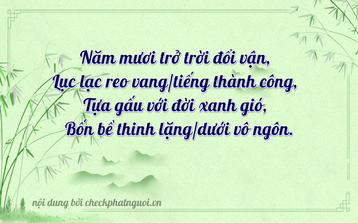 Bài thơ ý nghĩa cho <b>biển số 22A4-56234</b> tại website checkphatnguoi.vn