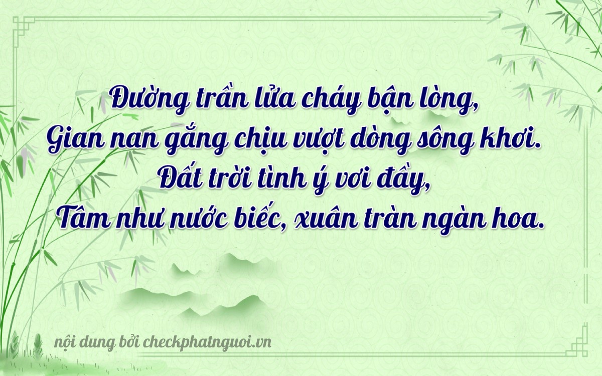Bài thơ ý nghĩa cho <b>biển số 22AA-00604</b> tại website checkphatnguoi.vn