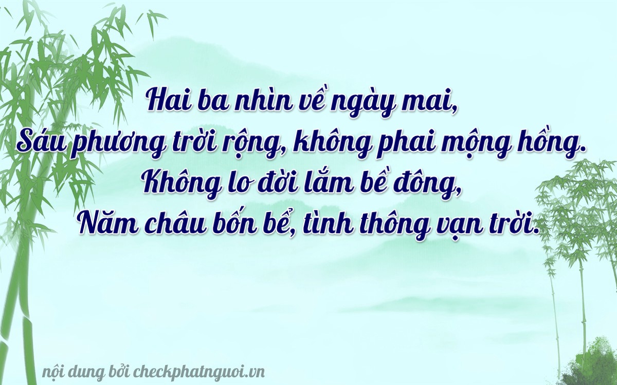 Bài thơ ý nghĩa cho <b>biển số 22B1-23605</b> tại website checkphatnguoi.vn