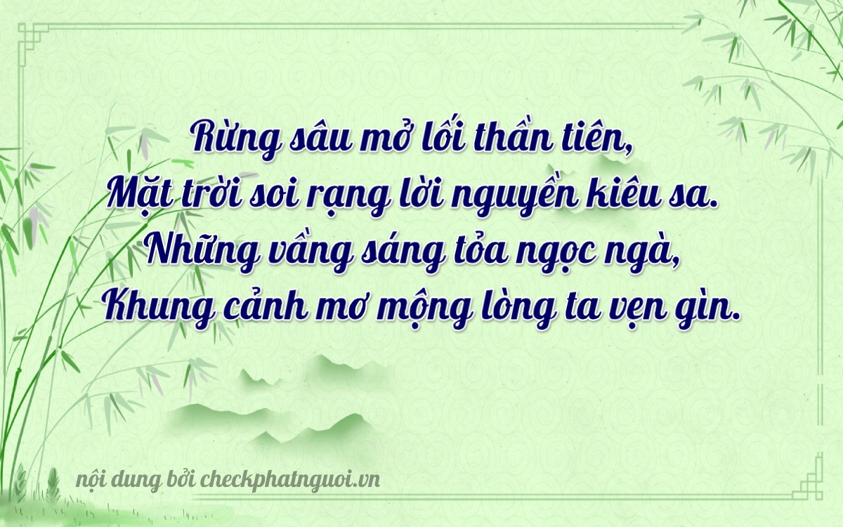 Bài thơ ý nghĩa cho <b>biển số 22B2-65478</b> tại website checkphatnguoi.vn