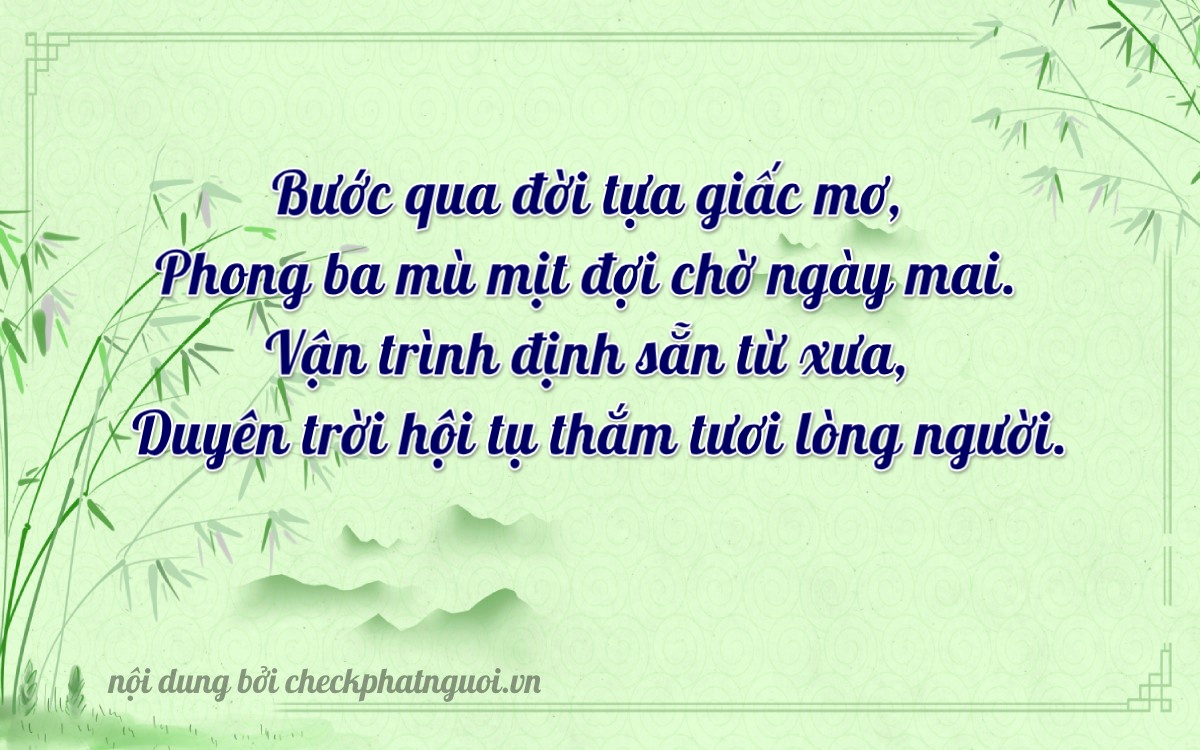 Bài thơ ý nghĩa cho <b>biển số 22B2-71083</b> tại website checkphatnguoi.vn