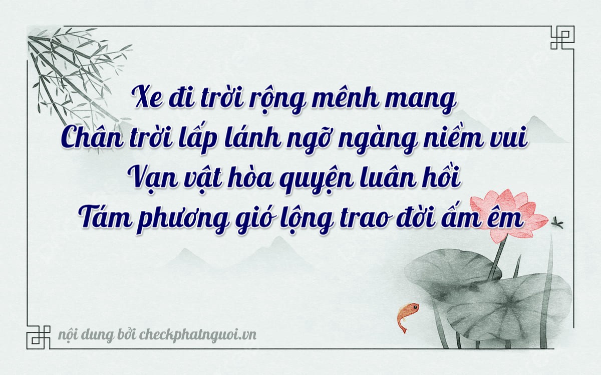 Bài thơ ý nghĩa cho <b>biển số 22B2-78501</b> tại website checkphatnguoi.vn