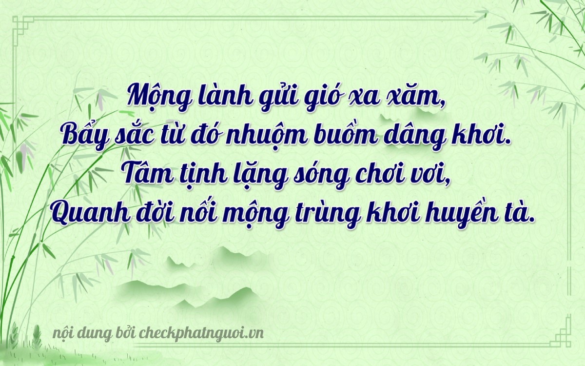 Bài thơ ý nghĩa cho <b>biển số 22B2-87420</b> tại website checkphatnguoi.vn
