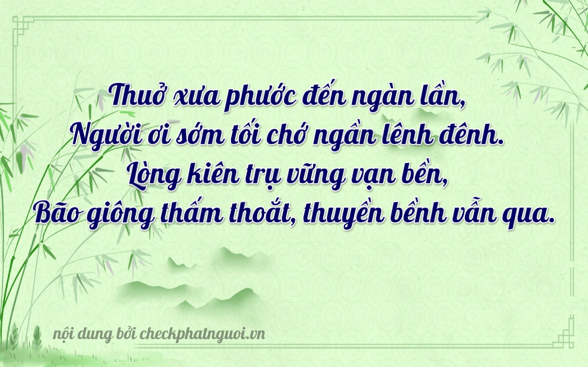 Bài thơ ý nghĩa cho <b>biển số 22C-02370</b> tại website checkphatnguoi.vn