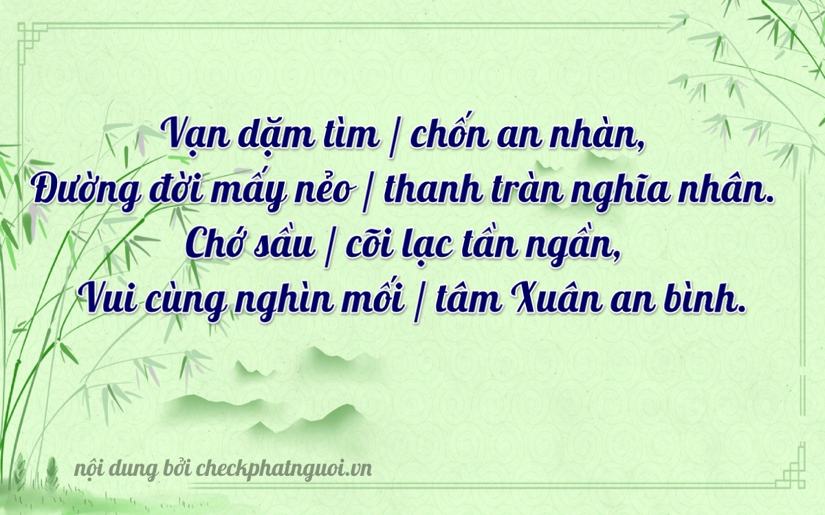 Bài thơ ý nghĩa cho <b>biển số 22C-06525</b> tại website checkphatnguoi.vn