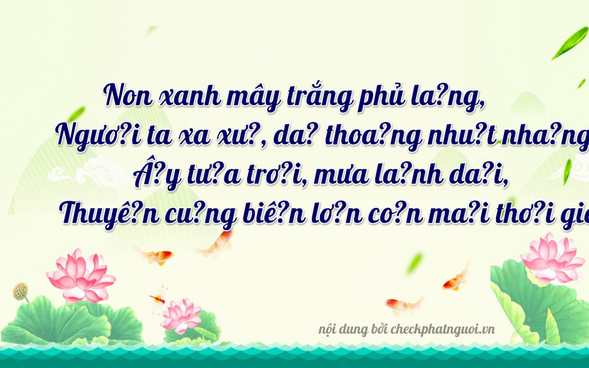 Bài thơ ý nghĩa cho <b>biển số 22C-08057</b> tại website checkphatnguoi.vn