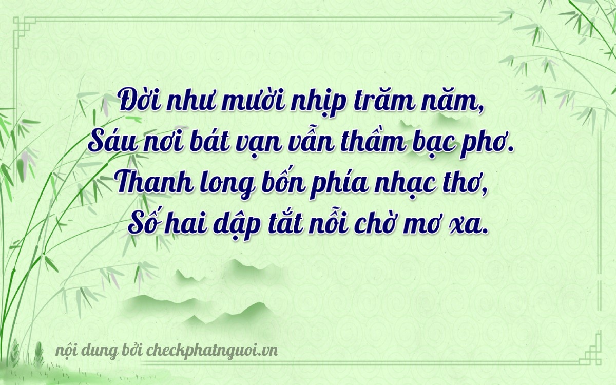 Bài thơ ý nghĩa cho <b>biển số 22C-10162</b> tại website checkphatnguoi.vn