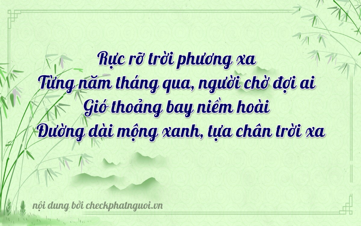 Bài thơ ý nghĩa cho <b>biển số 22C-12656</b> tại website checkphatnguoi.vn