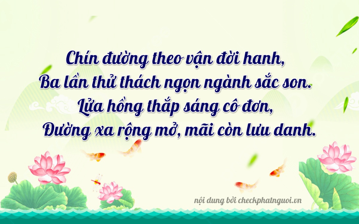 Bài thơ ý nghĩa cho <b>biển số 22C-3939</b> tại website checkphatnguoi.vn
