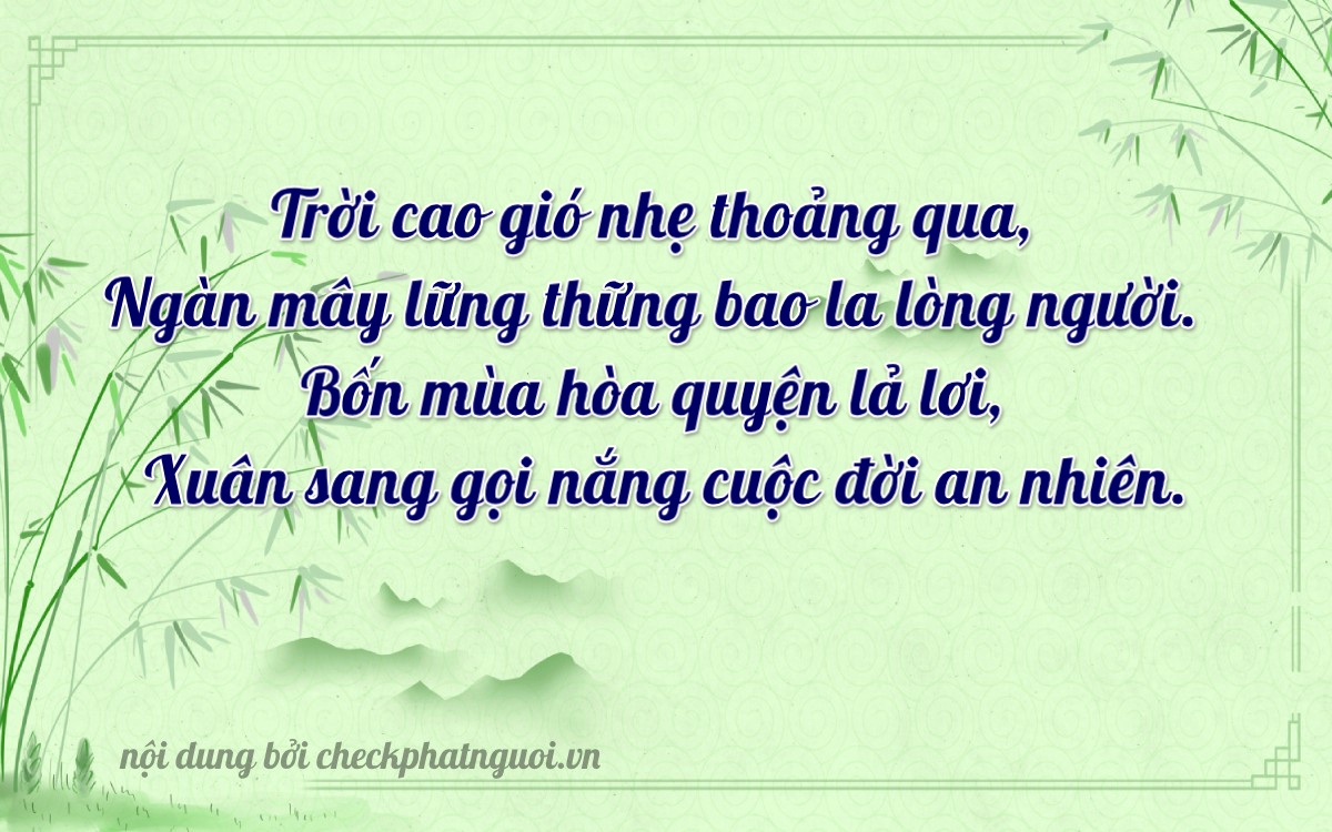 Bài thơ ý nghĩa cho <b>biển số 22F-00470</b> tại website checkphatnguoi.vn