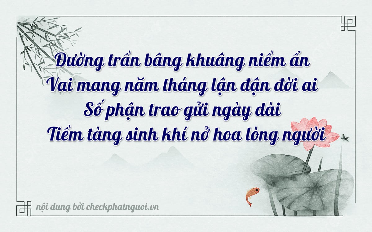 Bài thơ ý nghĩa cho <b>biển số 22F1-31058</b> tại website checkphatnguoi.vn