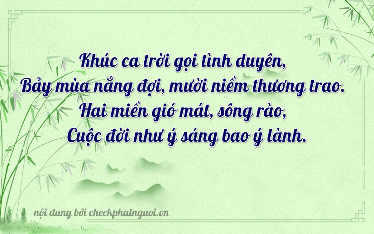 Bài thơ ý nghĩa cho <b>biển số 22H-01722</b> tại website checkphatnguoi.vn