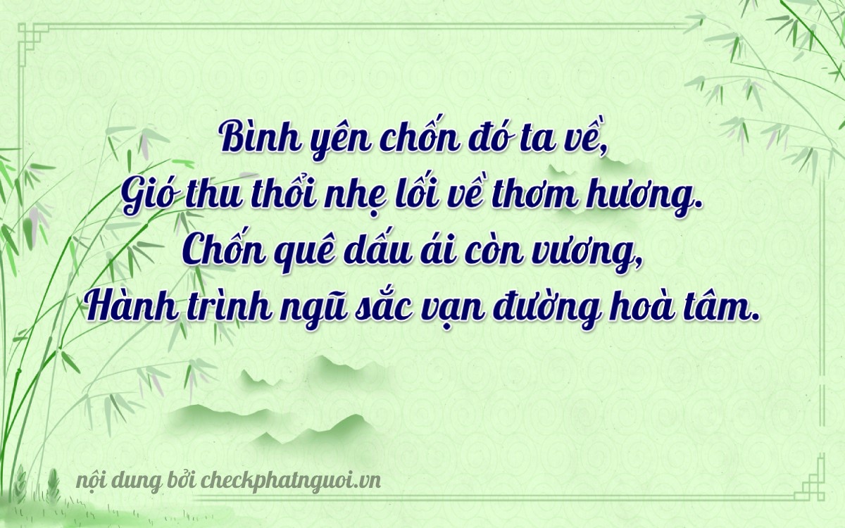 Bài thơ ý nghĩa cho <b>biển số 22H-02062</b> tại website checkphatnguoi.vn