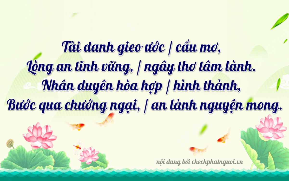 Bài thơ ý nghĩa cho <b>biển số 22K-65713</b> tại website checkphatnguoi.vn