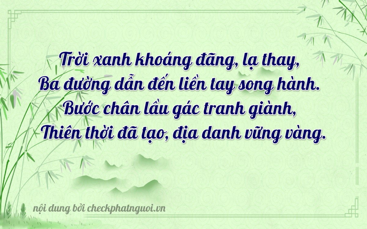 Bài thơ ý nghĩa cho <b>biển số 22L-3259</b> tại website checkphatnguoi.vn