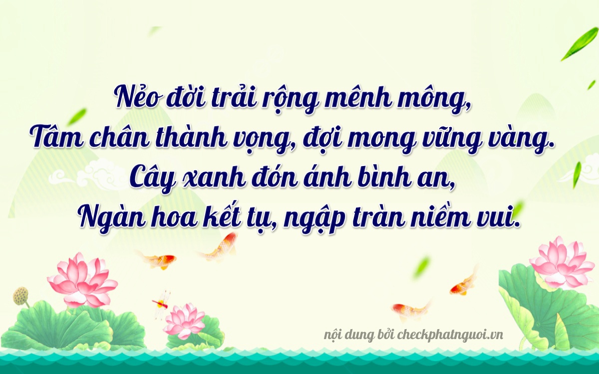 Bài thơ ý nghĩa cho <b>biển số 22LA-01106</b> tại website checkphatnguoi.vn