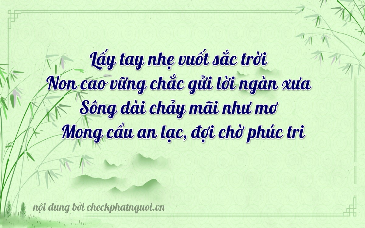 Bài thơ ý nghĩa cho <b>biển số 22S1-13502</b> tại website checkphatnguoi.vn