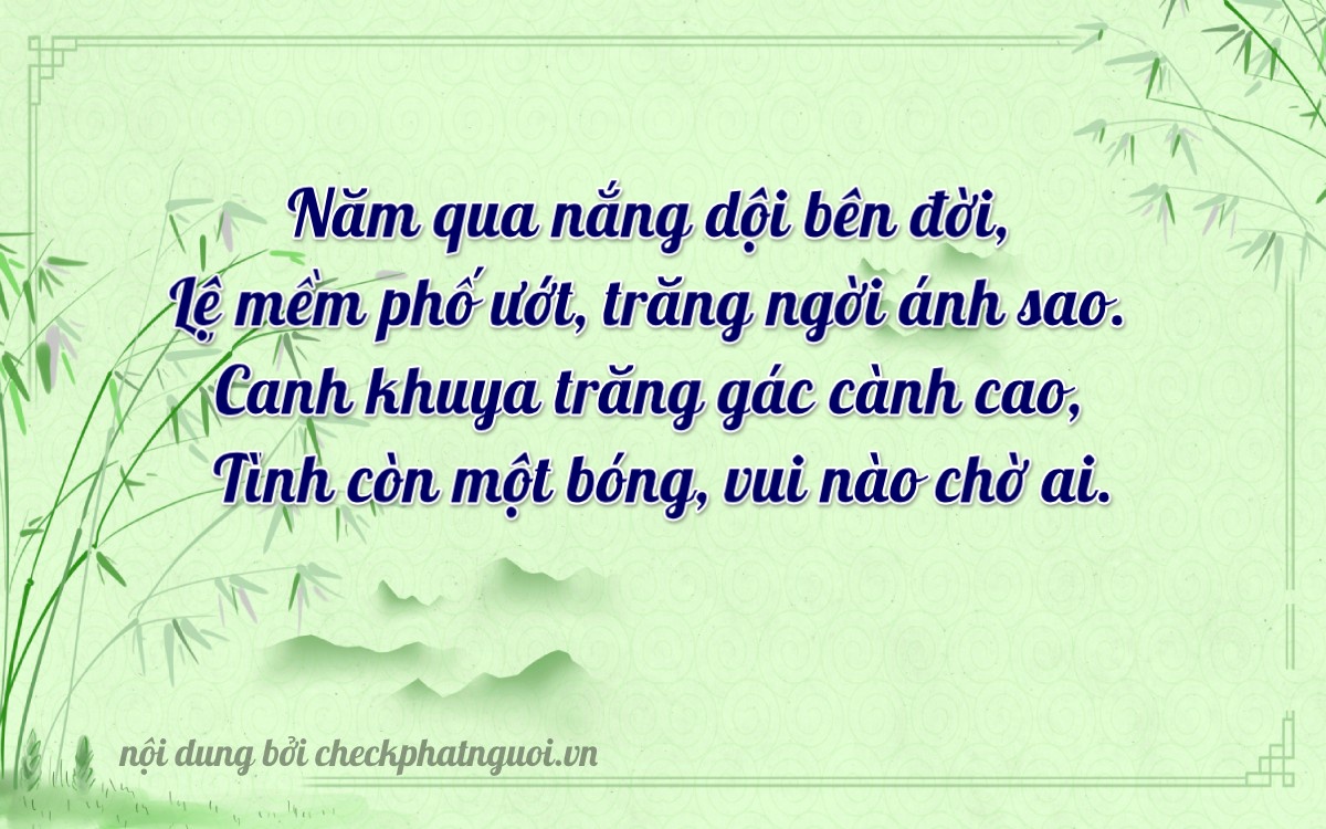 Bài thơ ý nghĩa cho <b>biển số 22S1-50928</b> tại website checkphatnguoi.vn