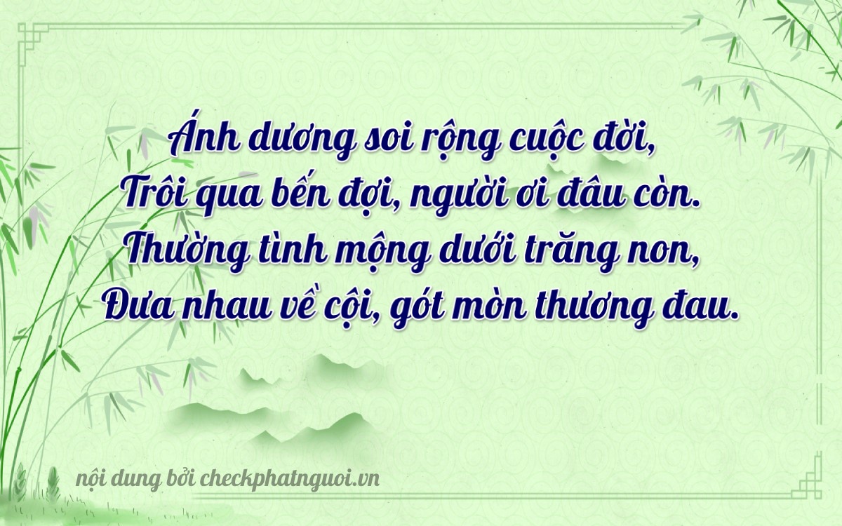 Bài thơ ý nghĩa cho <b>biển số 22S-18786</b> tại website checkphatnguoi.vn
