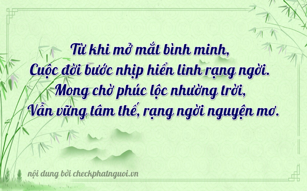 Bài thơ ý nghĩa cho <b>biển số 22TA-00905</b> tại website checkphatnguoi.vn