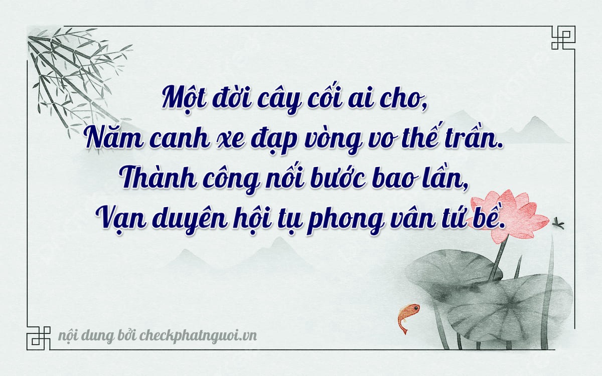 Bài thơ ý nghĩa cho <b>biển số 23325</b> tại website checkphatnguoi.vn