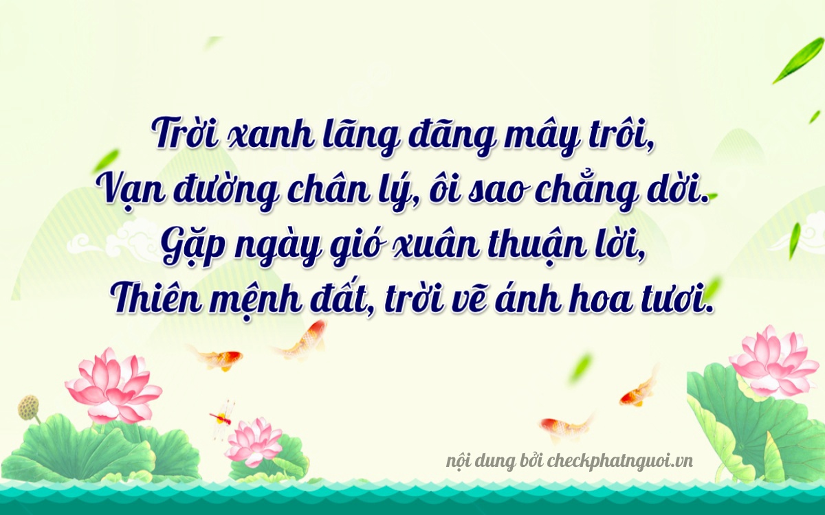 Bài thơ ý nghĩa cho <b>biển số 23689</b> tại website checkphatnguoi.vn