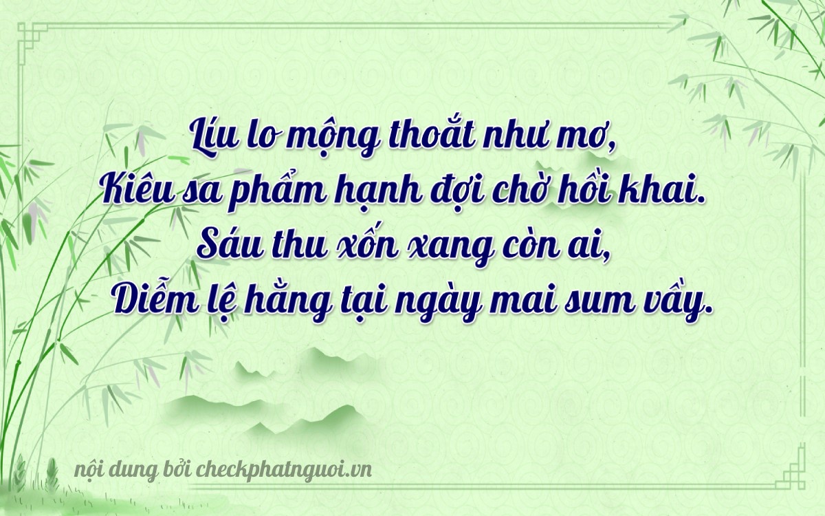 Bài thơ ý nghĩa cho <b>biển số 23A-01863</b> tại website checkphatnguoi.vn