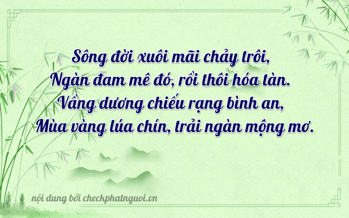 Bài thơ ý nghĩa cho <b>biển số 23A-06914</b> tại website checkphatnguoi.vn