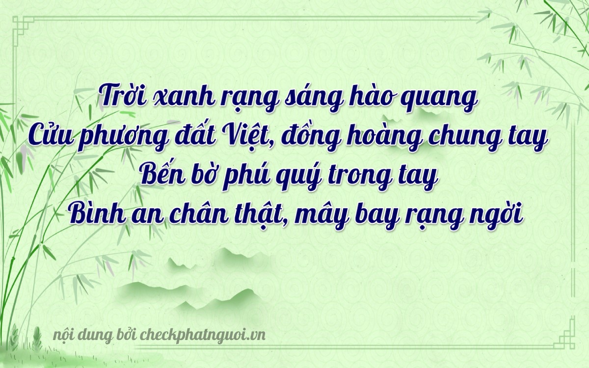 Bài thơ ý nghĩa cho <b>biển số 23A-07579</b> tại website checkphatnguoi.vn