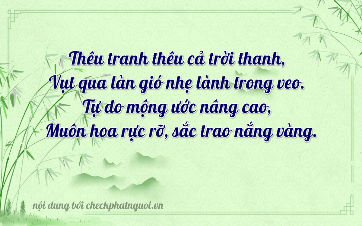 Bài thơ ý nghĩa cho <b>biển số 23A-07854</b> tại website checkphatnguoi.vn