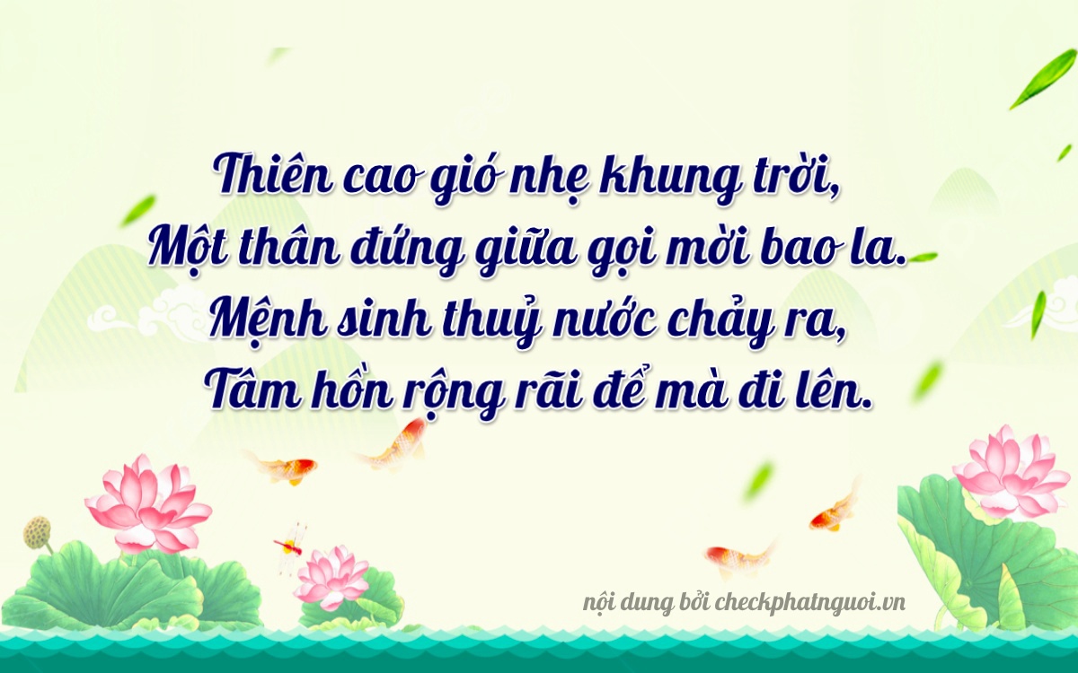 Bài thơ ý nghĩa cho <b>biển số 23A-10144</b> tại website checkphatnguoi.vn