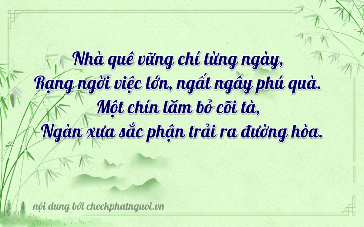 Bài thơ ý nghĩa cho <b>biển số 23A-11813</b> tại website checkphatnguoi.vn