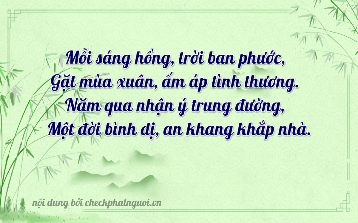 Bài thơ ý nghĩa cho <b>biển số 23A-12335</b> tại website checkphatnguoi.vn