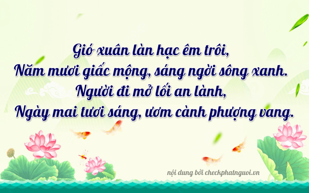 Bài thơ ý nghĩa cho <b>biển số 23A-13965</b> tại website checkphatnguoi.vn