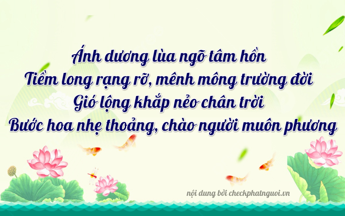 Bài thơ ý nghĩa cho <b>biển số 23A-16067</b> tại website checkphatnguoi.vn