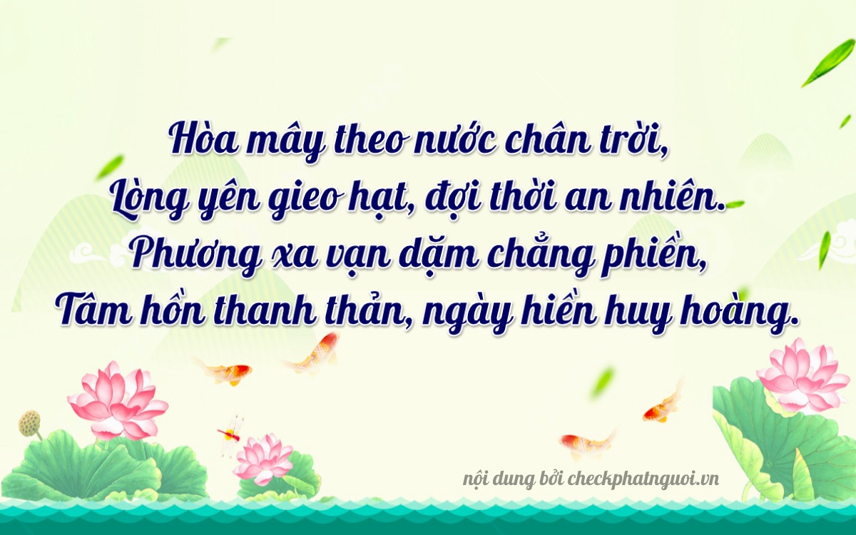 Bài thơ ý nghĩa cho <b>biển số 23A-22133</b> tại website checkphatnguoi.vn