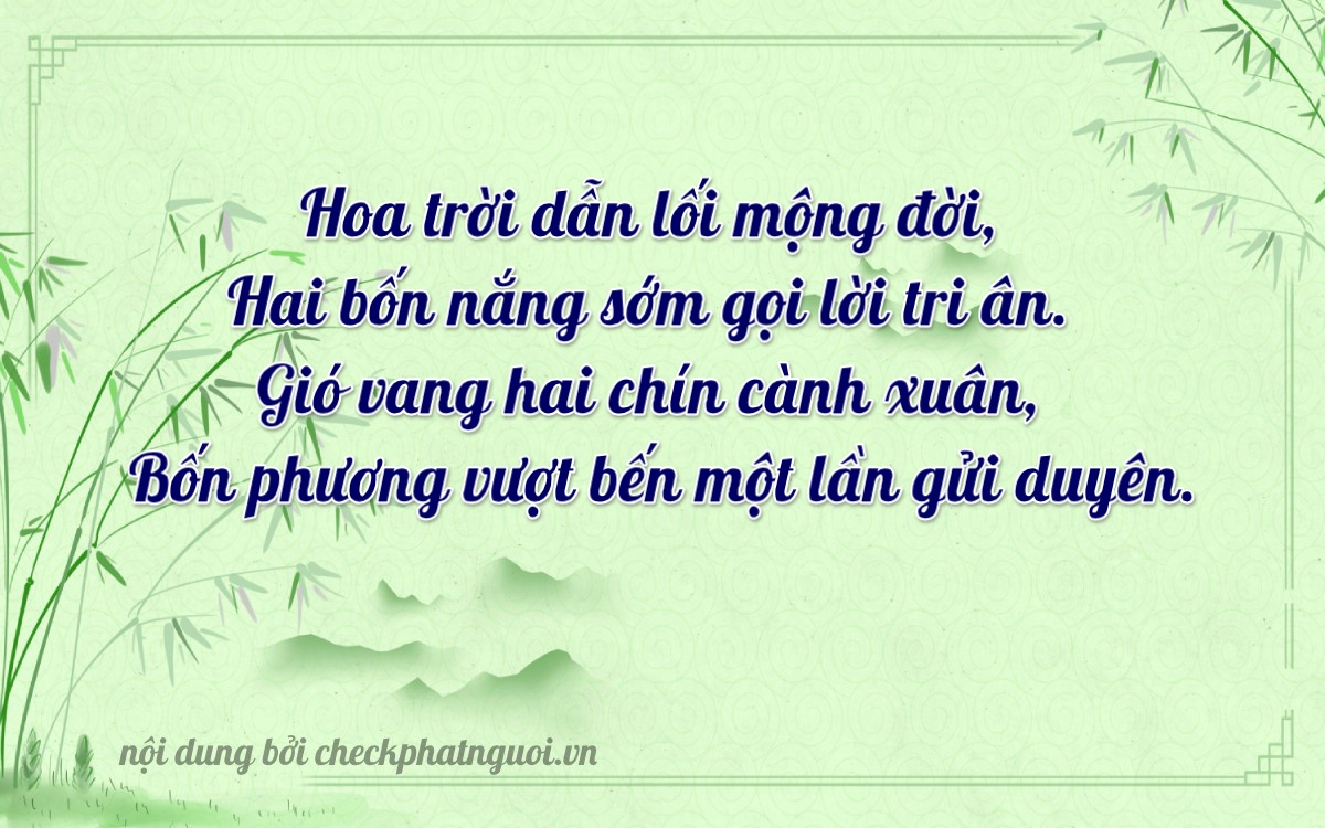 Bài thơ ý nghĩa cho <b>biển số 23A-23249</b> tại website checkphatnguoi.vn