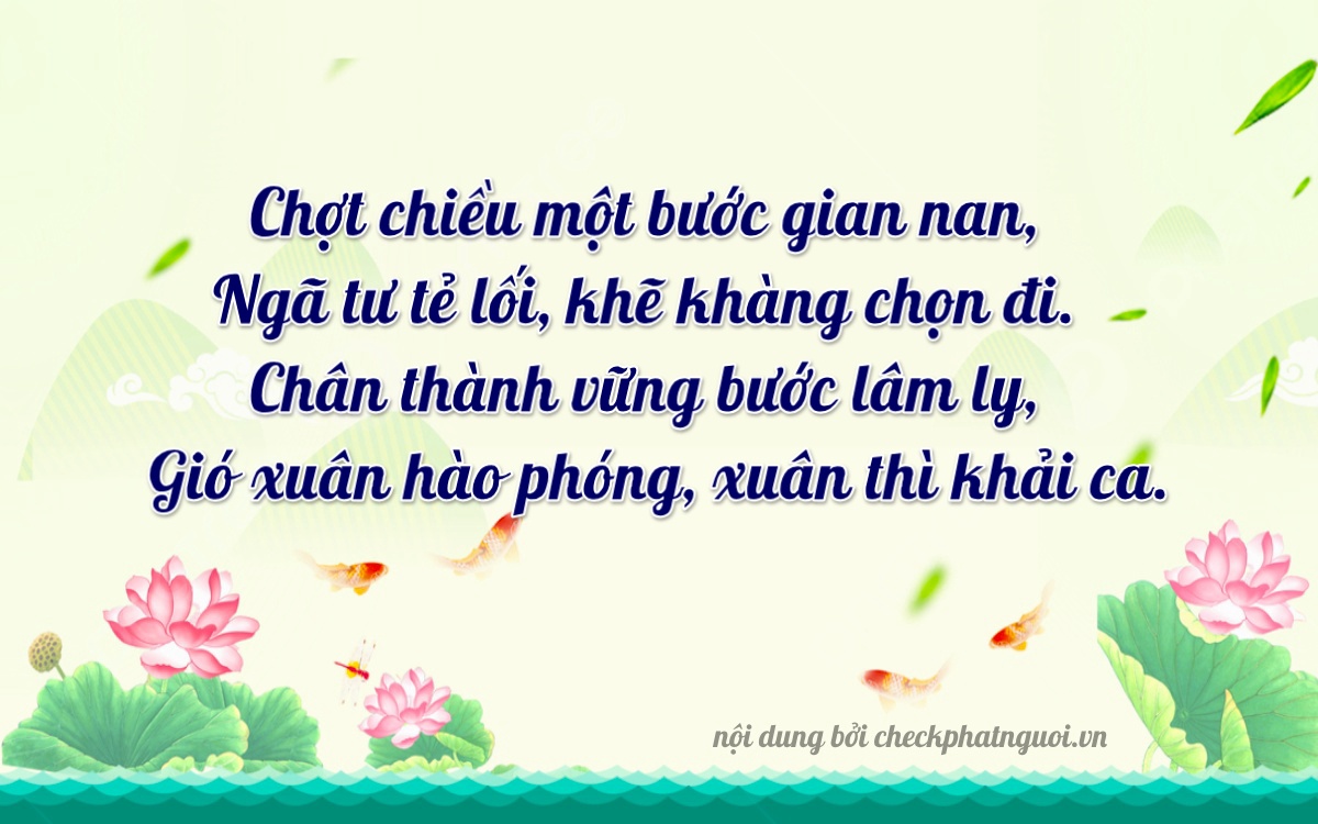 Bài thơ ý nghĩa cho <b>biển số 23A-23892</b> tại website checkphatnguoi.vn
