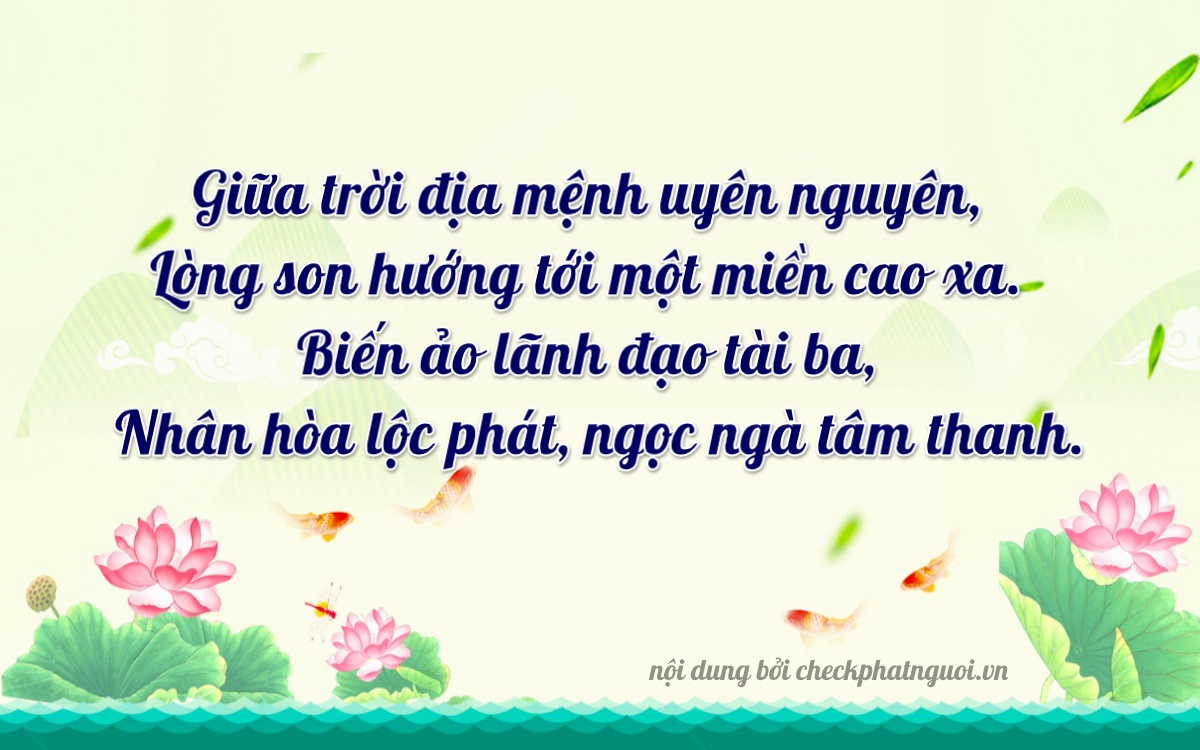 Bài thơ ý nghĩa cho <b>biển số 23AH-03501</b> tại website checkphatnguoi.vn