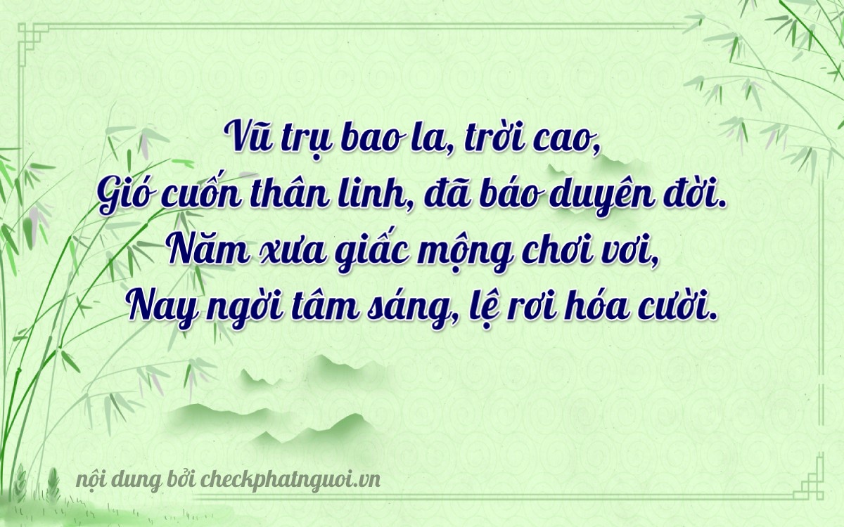 Bài thơ ý nghĩa cho <b>biển số 23AV-02598</b> tại website checkphatnguoi.vn