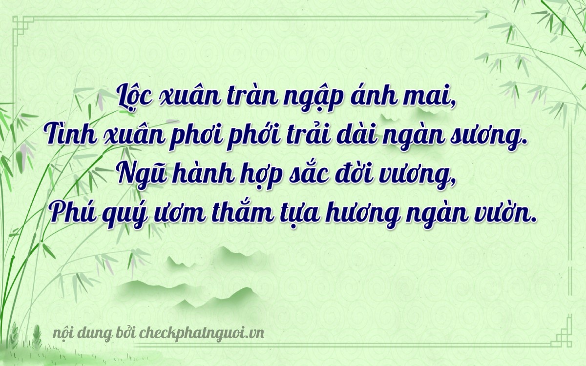 Bài thơ ý nghĩa cho <b>biển số 23B1-65598</b> tại website checkphatnguoi.vn